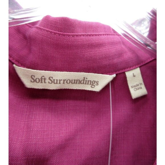 Soft Surroundings Magenta Button Down Shirt - Picture 8 of 11